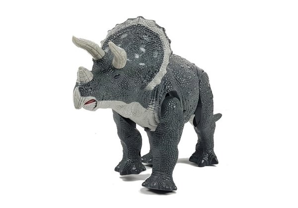 Duży Dinozaur Na Baterie Triceratops Szary