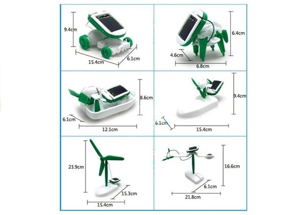 Edukacyjny Zestaw Robot Solarny Do Złożenia 6 w 1 Auto Wiatrak 