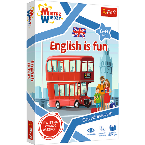 Gra Edukacyjna English is Fun z Serii Mistrz Wiedzy Trefl 01954