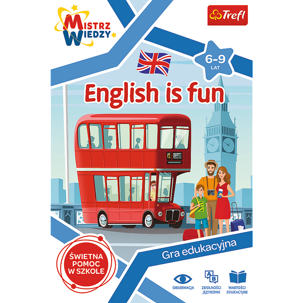 Gra Edukacyjna English is Fun z Serii Mistrz Wiedzy Trefl 01954