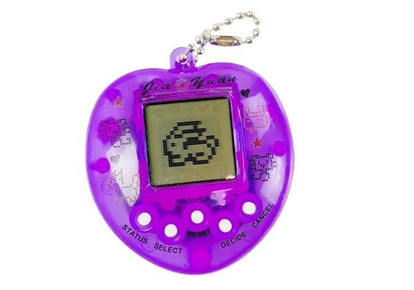 Gra Elektroniczna Tamagotchi Fioletowa z krótkim łańcuszkiem 