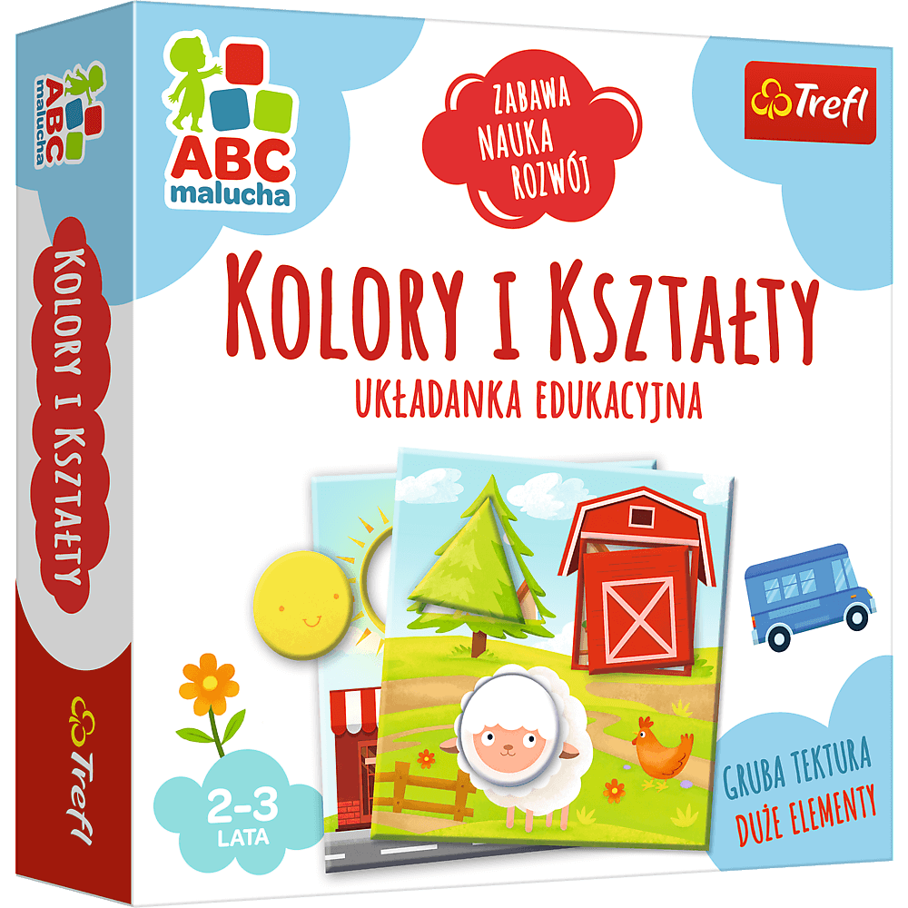 Gra Układanka Edukacyjna Kolory i kształty z Serii ABC Malucha Trefl 01939