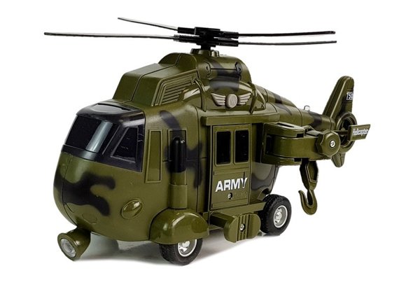 Helikopter Wojskowy Ratunkowy 1:16 Hak Dźwięk Światła