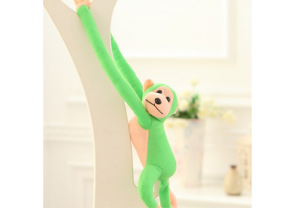 Maskotka Pluszowa Małpka z Dźwiękiem Zielona 60 cm