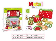 Metalowy Serwis do Herbaty Owoce Dla Dzieci 