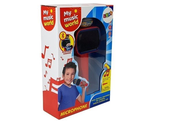 Mikrofon Dziecięcy Bezprzewodowy Karaoke Głośnik Bluetooth Czerwony 