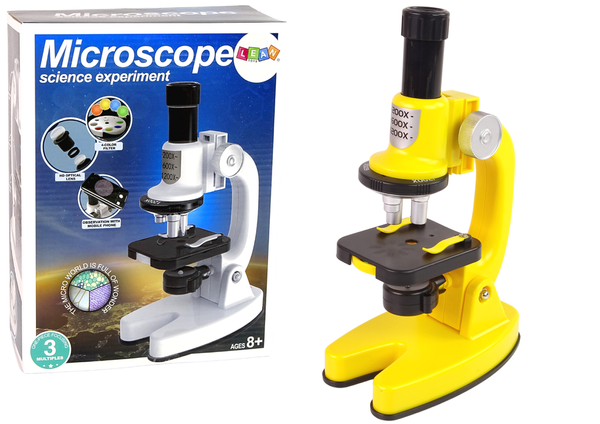 Mikroskop Żółty Dla Małego Naukowca Zestaw Edukacyjny 