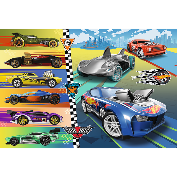 Puzzle - 24 Maxi - Szybkie Hot Wheels - Mattel Hot Wheels 14362