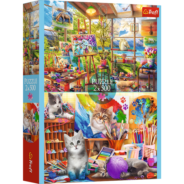 Puzzle - 2x500 - Sztuka malowaniaFSC Mix 70% 37530