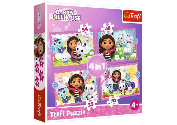 Puzzle - 4w1 - Przygody Gabi - Universal Gabbys Dollhouse 34620