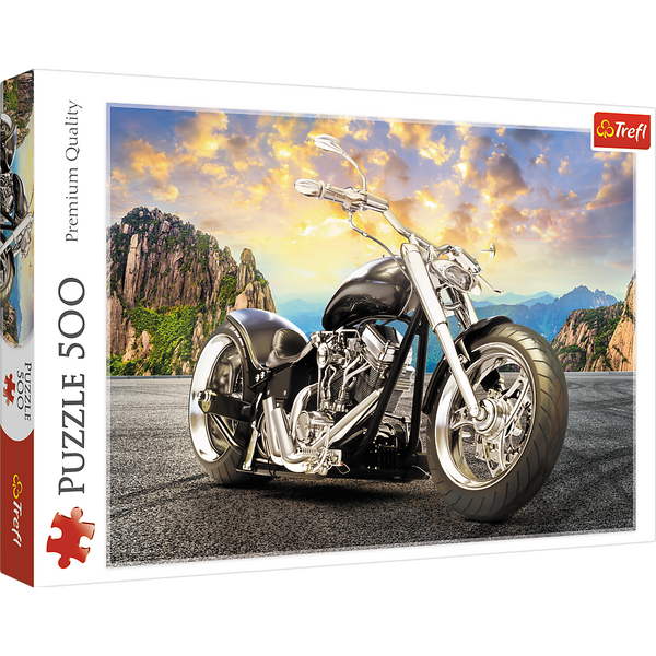 Puzzle 500 el. Czarny motocykl 37384