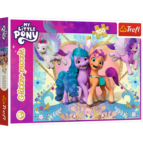 Puzzle Glitter 100 el. My Little Pony Błyszczące kucyki Trefl  14831