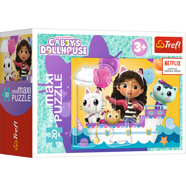 Puzzle - ''miniMaxi" - Kolorowy dzień Gabby / Universal Gabby's Dollhouse Trefl 56041