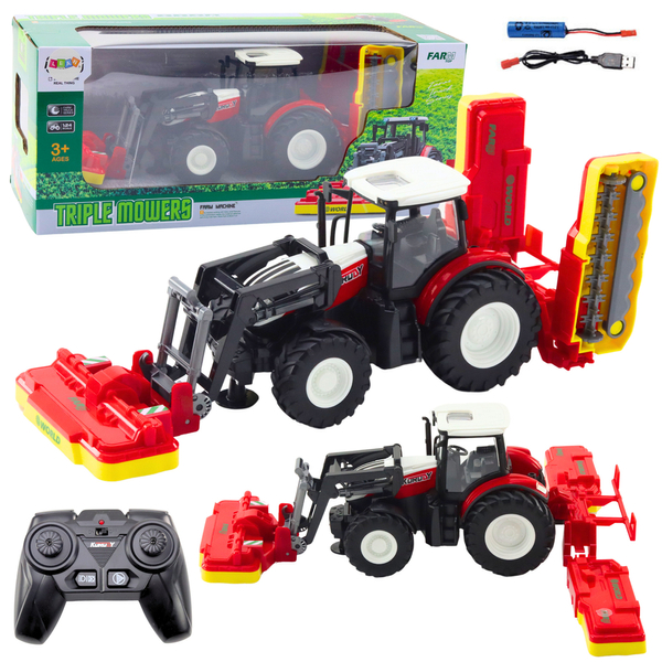 Traktor Rolniczy Z Kosiarkami Do Trawy Zdalnie Sterowany RC 2.4G 