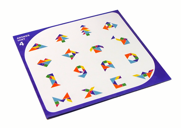 Układanka Tangram 7 Magnetycznych Klocków Puzzle Kolorowe 