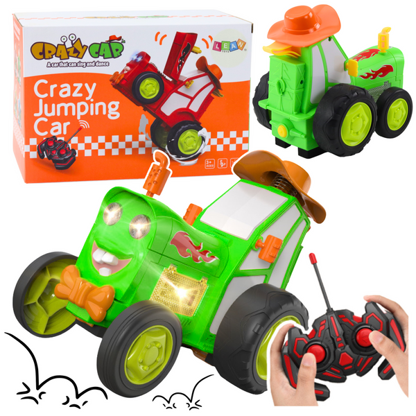 Zdalnie Sterowany Skaczący Traktor R/C Zielony