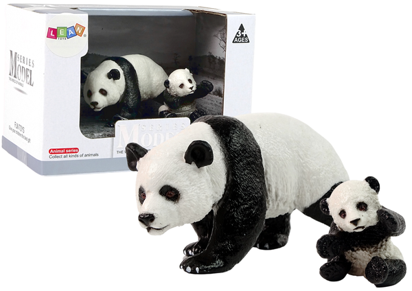 Zestaw 2 Figurek Panda z młodą Pandą Zwierzęta Świata