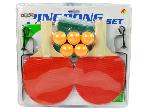 Zestaw Do Ping Ponga Tenis Stołowy Paletki Siatka 5 Piłek 