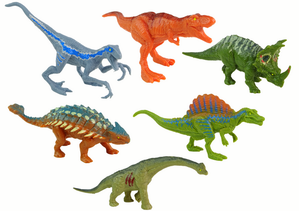 Zestaw Figurki Dinozaury 6 sztuk Kolorowe