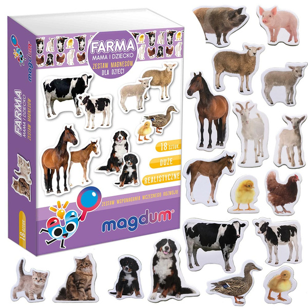 Zestaw Magnesów Farma Mama i Dziecko  MV 6032-08