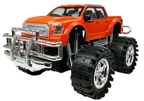 Zestaw Pojazdów Czerwony Monster Truck Czarne BMW Laweta 58 cm