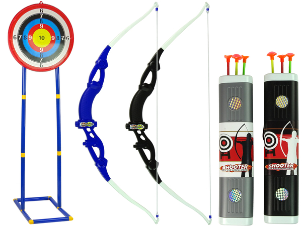 Zestaw Strzelecki Łuk Tarcza na Stojaku 134 cm Kołczan Pistolety 