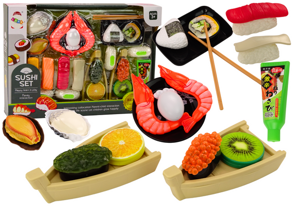 Zestaw Zabawkowy Do Sushi Akcesoria Krewetki Dla Dzieci 24 ele. 