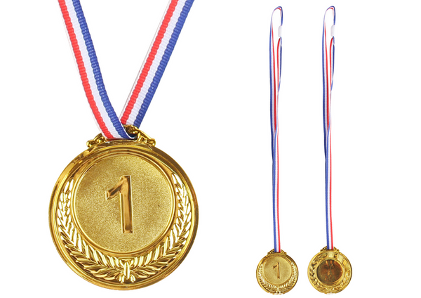 Złoty Medal Pierwsze Miejsce Nagroda Trofeum Cynkowy 6,5cm 