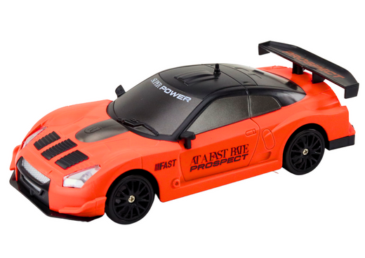 Autko Sportowe Zdalnie Sterowane R/C 1:24 Pomarańczowe Wymienne Koła