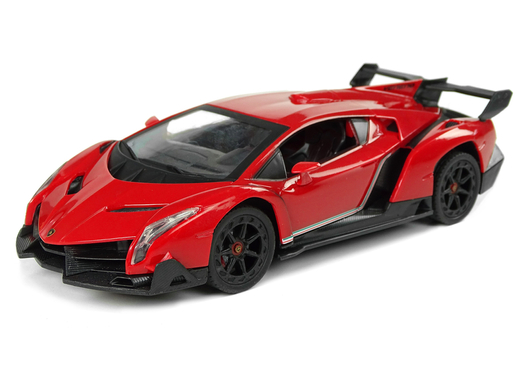 Auto Sportowe R/C 1:24 Lamborghini Veneno Czerwone 2.4 G Światła 