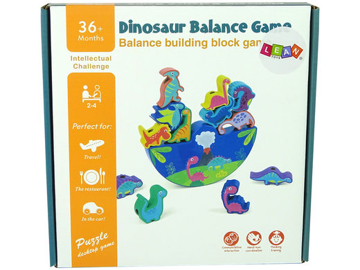 Drewniana Gra Dinosaur Balance Game Dinozaury Zręcznościowa 