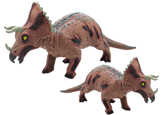 Duża Figurka Dinozaur Triceratops Dźwięk 36 cm Brązowy