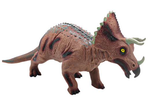 Duża Figurka Dinozaur Triceratops Dźwięk 36 cm Brązowy