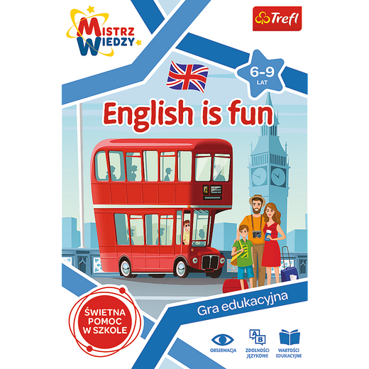 Gra Edukacyjna English is Fun z Serii Mistrz Wiedzy Trefl 01954