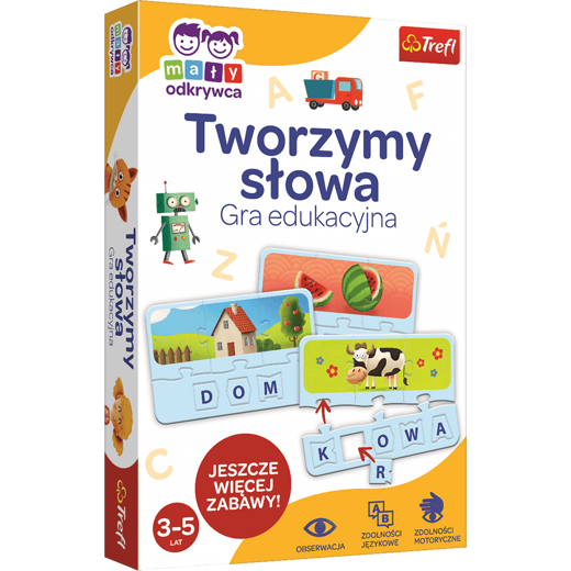 Gra Edukacyjna Tworzymy słowa Mały Odkrywca Trefl 01950