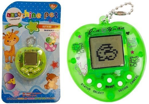 Gra Elektroniczna Tamagotchi  Zielona z krótkim łańcuszkiem 