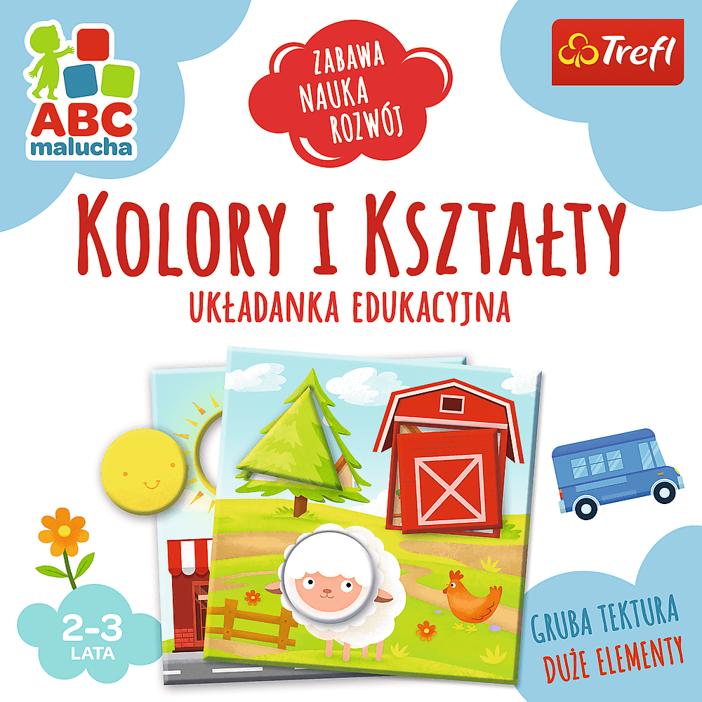 Gra Układanka Edukacyjna Kolory i kształty z Serii ABC Malucha Trefl 01939