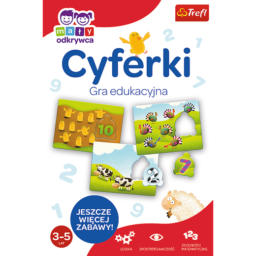 Gra edukacyjna Cyferki z Serii Mały Odkrywca Trefl 01946