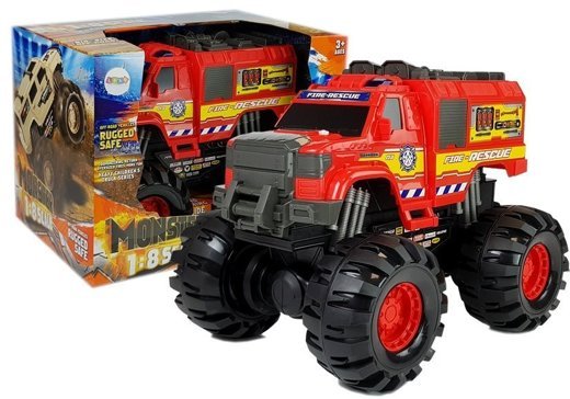 Monster Auto Wóz Strażacki Straż Duże Koła 1:8  40 cm x 30 cm x 35 cm 