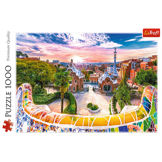 Puzzle - "1000" - Zachód słońca nad Barceloną, Hiszpania Trefl  10711