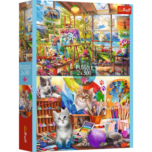 Puzzle - 2x500 - Sztuka malowaniaFSC Mix 70% 37530