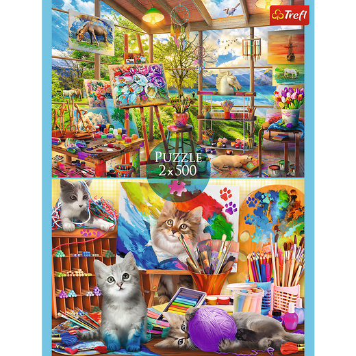 Puzzle - 2x500 - Sztuka malowaniaFSC Mix 70% 37530