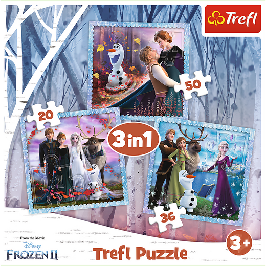 Puzzle 3w1 Kraina Lodu Magiczna opowieść Trefl 34853