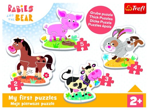 Puzzle - Baby Classic - Na farmie - KAZSTUDIO SA Bobaski i Miś 36127