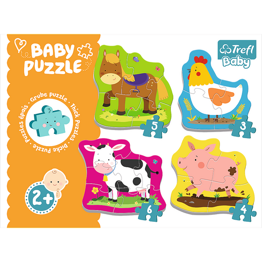 Puzzle - Baby Classic - Zwierzęta na wsi - Trefl Baby 36070