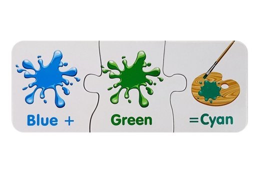 Puzzle Edukacyjne Kolory Angielski 10 Połączeń 